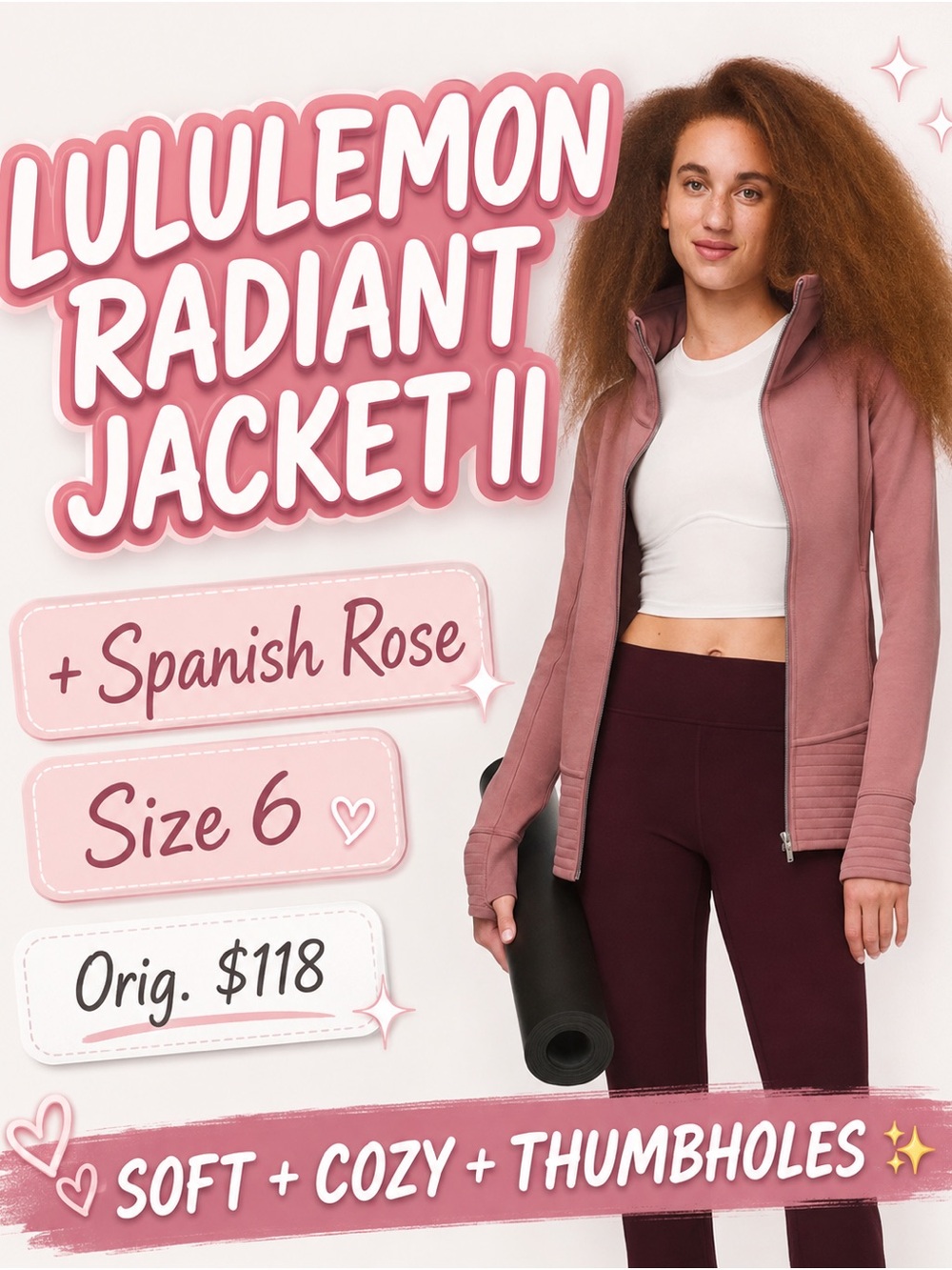 lululemon athletica Radiant Jacket II - Spanish Rose